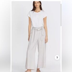 Johnny Was Linen Paperbag Wide Leg Pants